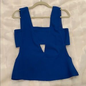 Royal Blue Cut-out Top